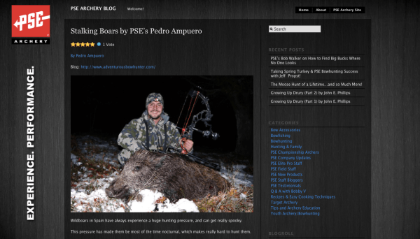 PSE Archery Blog - Pedro Ampuero