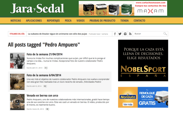 Jara y Sedal online Pedro Ampuero