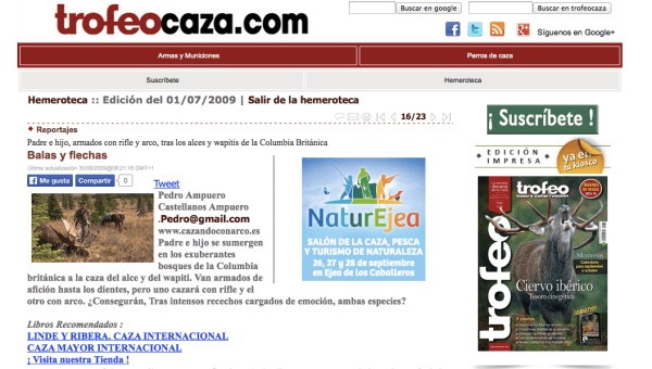 Trofeo Trofeocaza Pedro Ampuero